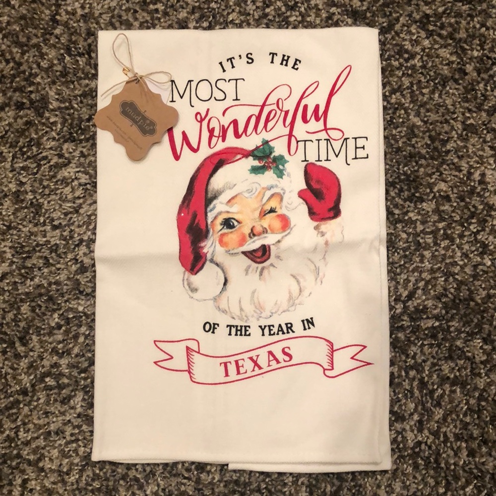 Christmas Texas Dish Towel